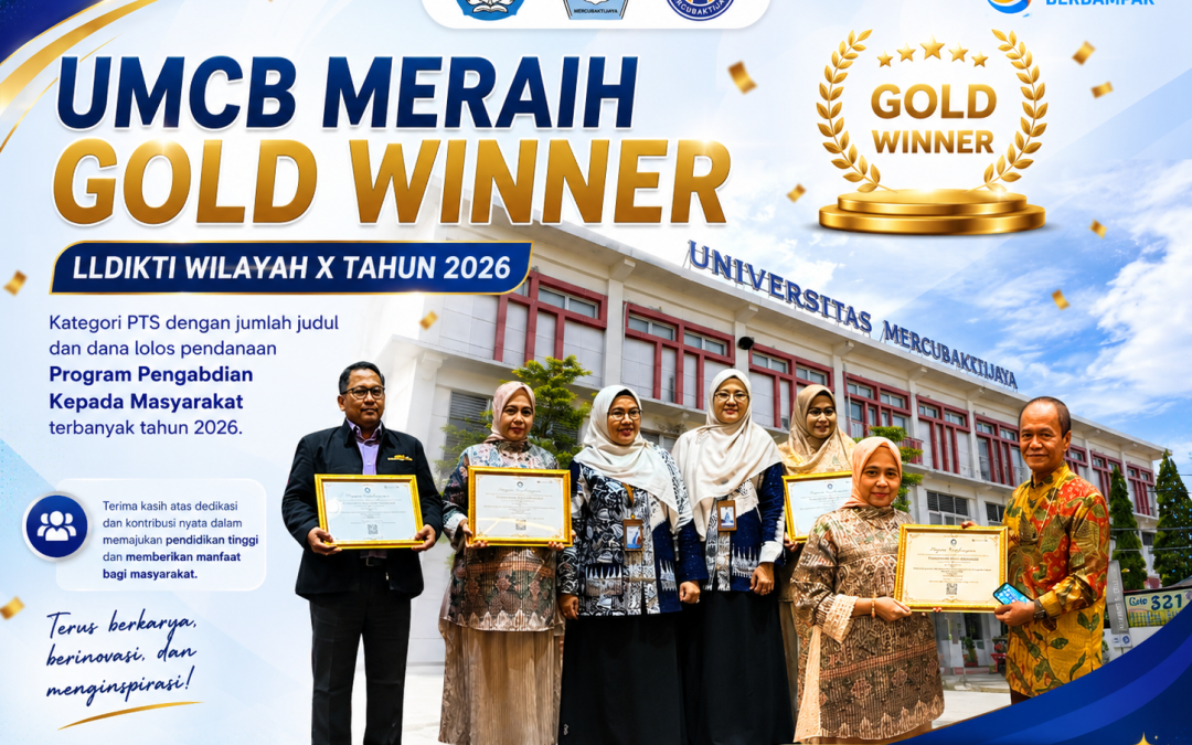 Universitas Mercubaktijaya Raih Gold Winner Kategori PTS pada Raker LLDIKTI Wilayah X 2026