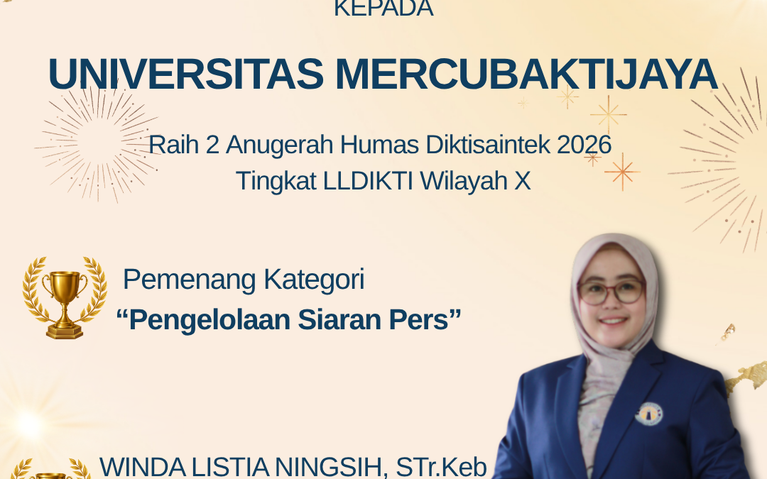 Universitas Mercubaktijaya Raih Dua Anugerah Humas Diktisaintek 2026 Tingkat LLDIKTI Wilayah X